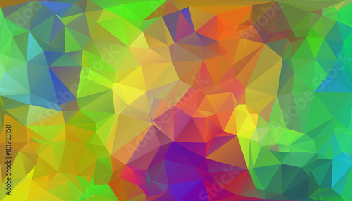 Multicolored polygonal mosaic background, vector abstract illustration, creative business design templates. Low Poly. Endlessly repeating shapes.