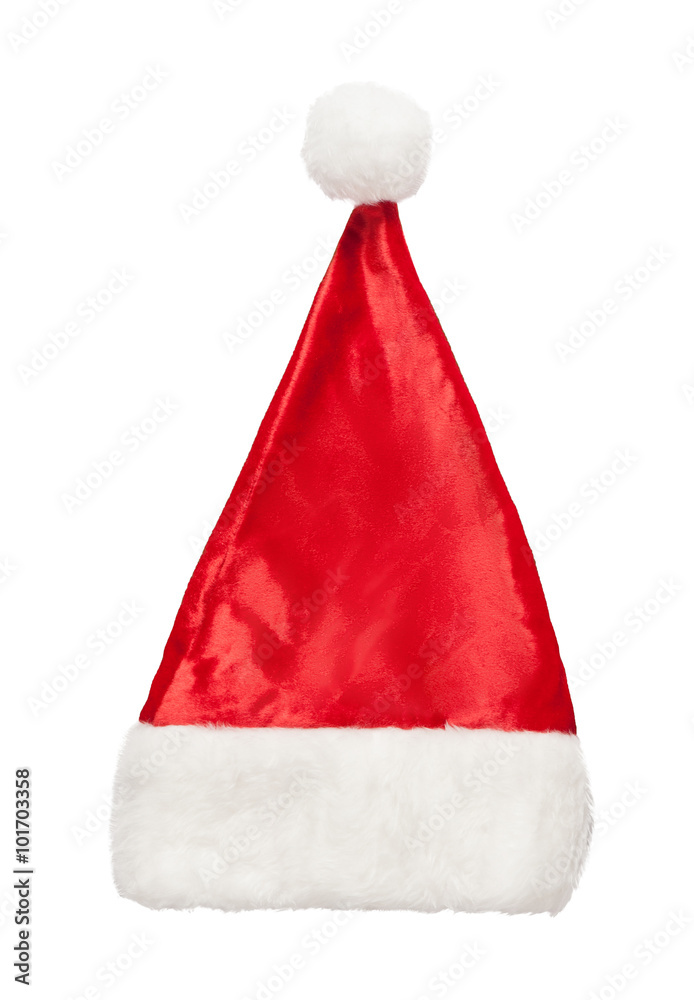 Christmas Santa red hat isolated on white background Christmas Santa red hat isolated on white background