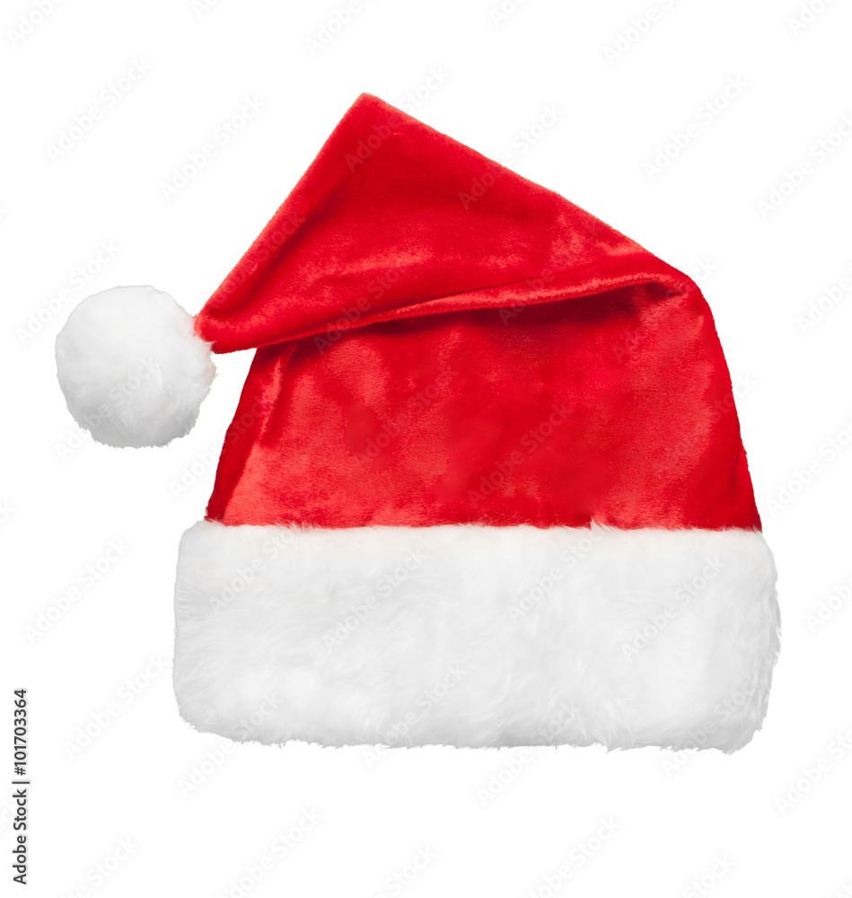 Christmas Santa red hat isolated on white background Christmas Santa red hat isolated on white background