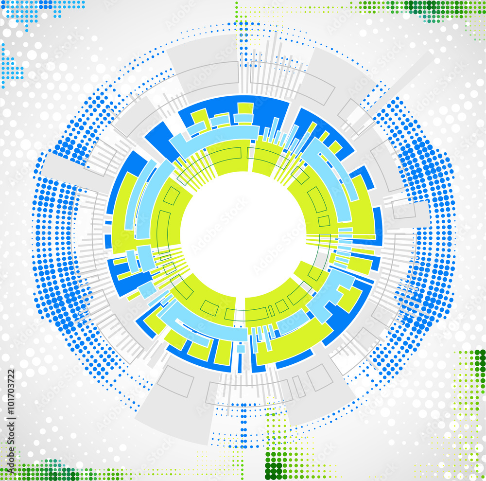 Abstract technological background with various technological ele Abstract technological background with various technological ele