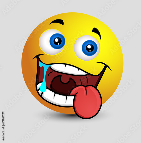 Cute Drooling Smiley Face