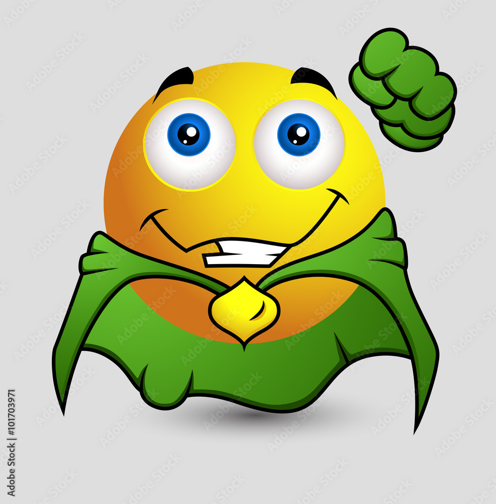 Obraz premium Cute Super Hero Smiley