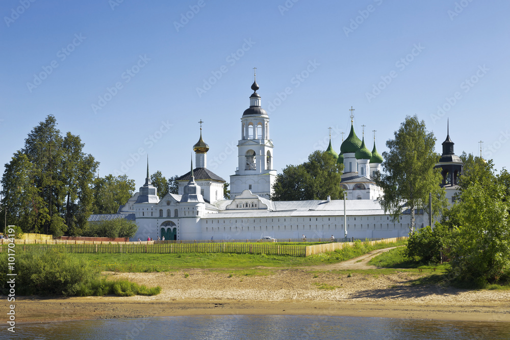 View of the Tolgsky monastery.View from Volga river. Yaroslavl, Russia