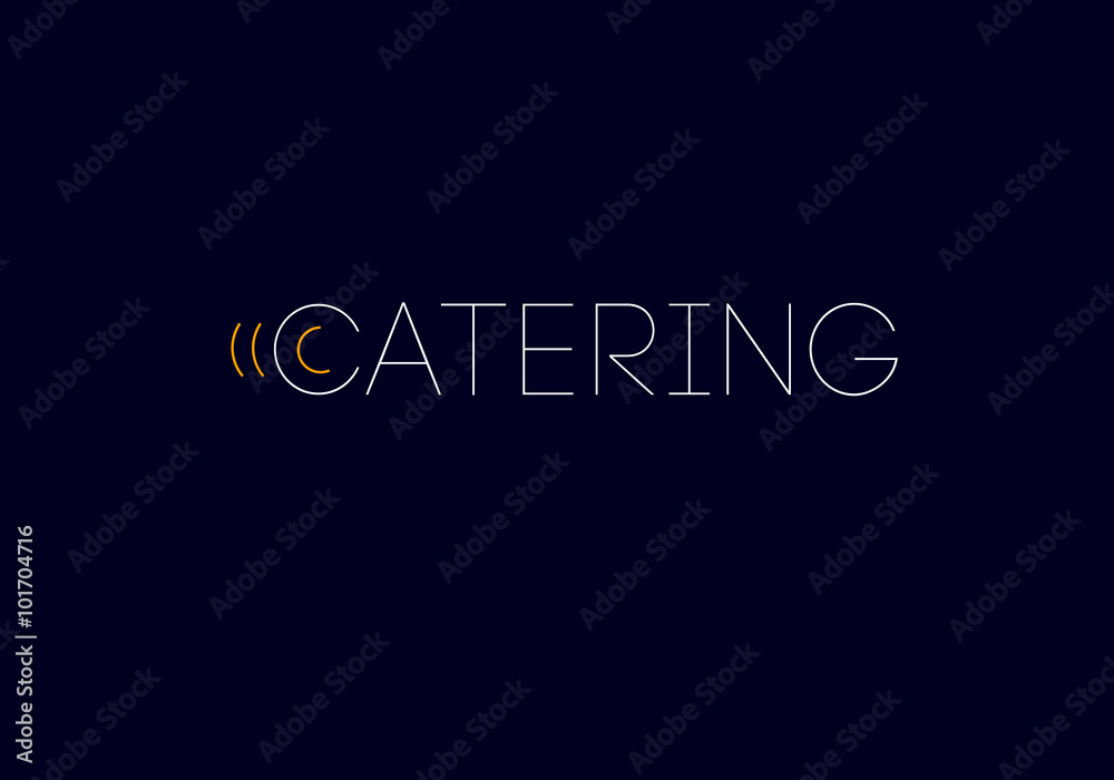 Flat catering logo