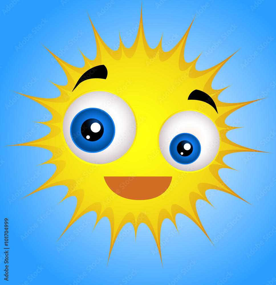 Cute Funny Sun Emoticon