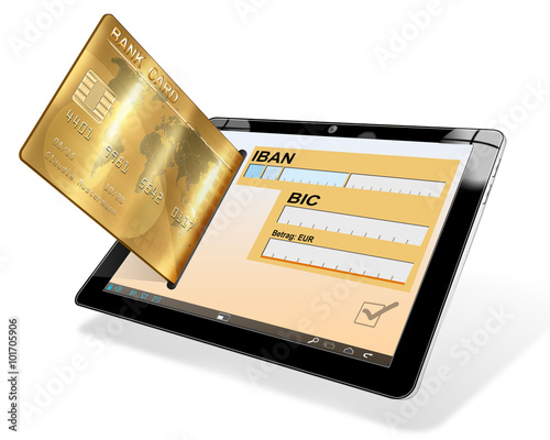 Onlinebanking, Iban und BIC, freigestellt photo