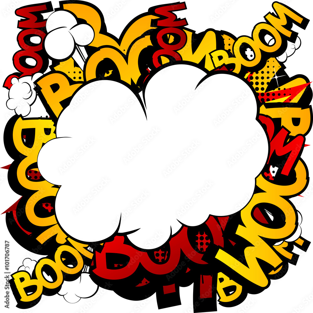 Comic book, cartoon explosion. Comic book, cartoon explosion.