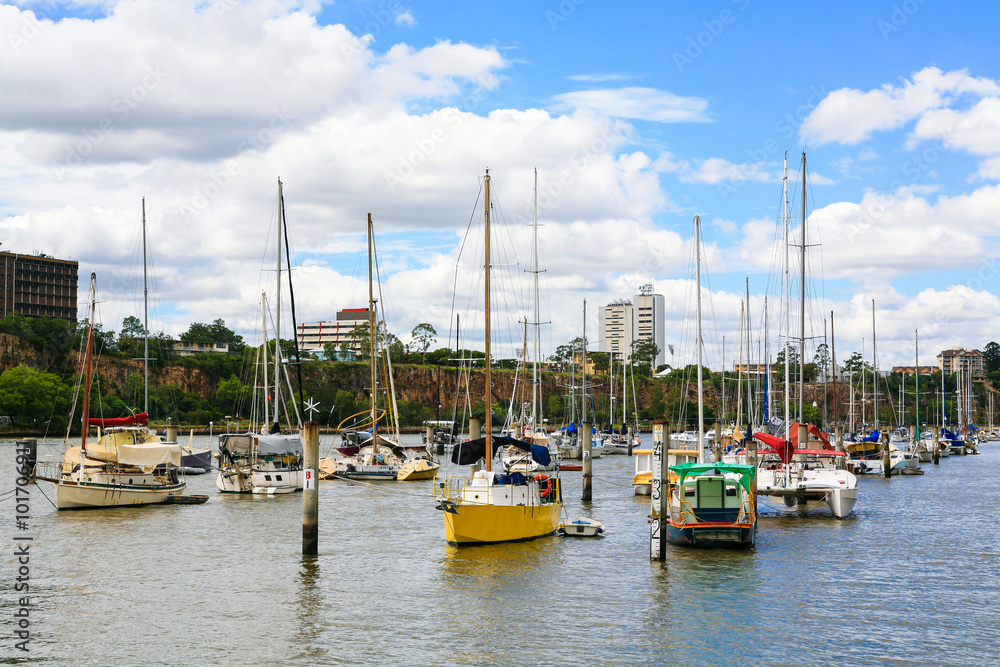 Boats on Brisbane River
