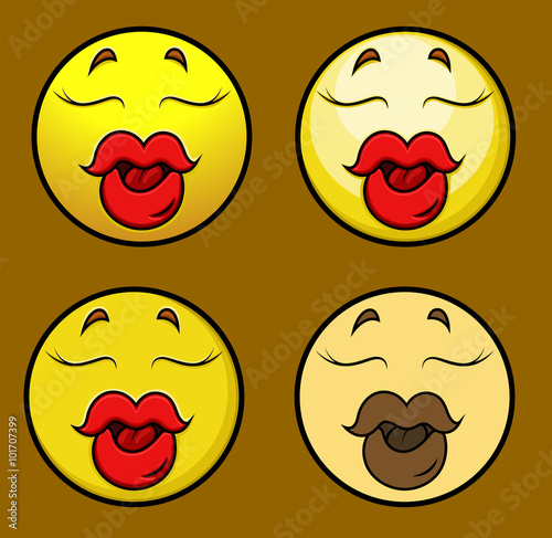 Seducing Sexy Lips Emoji Smiley Emoticon