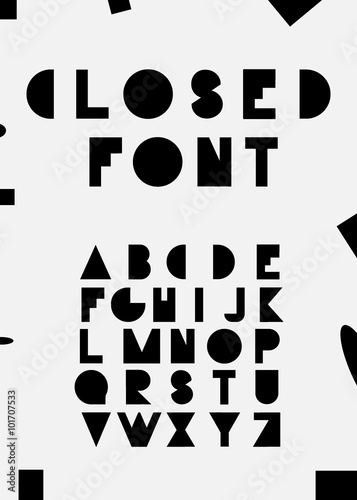 Black alphabetic fonts. Vector eps10 illustrator.