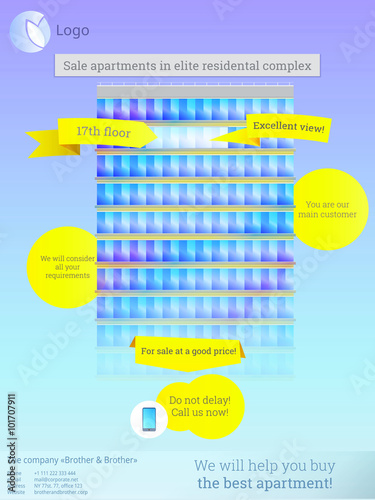 Advertise property sales / Proposal for the sale of apartments i