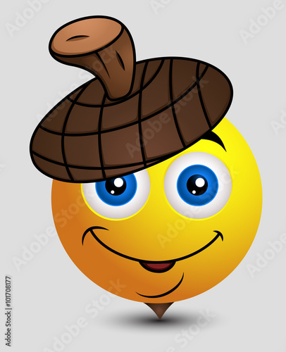 Cute Acorn Emoticon