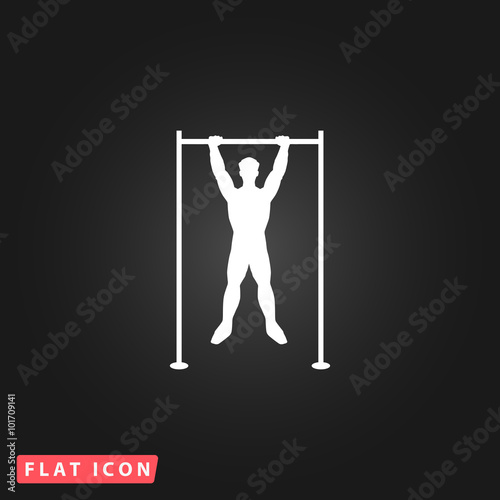 Horizontal bar and man