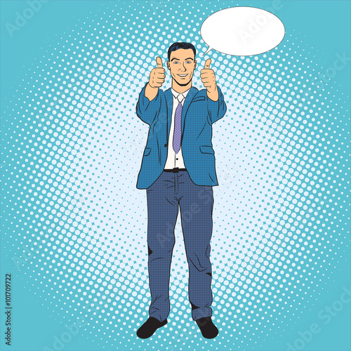 Businessman like retro style pop art