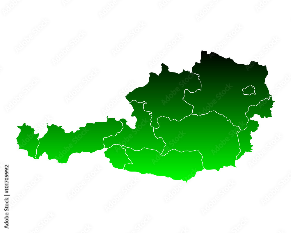 Karte von Österreich