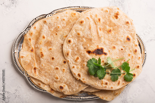 Homemade chapati (Indian bread)