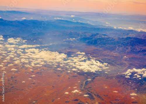 Aerial view of Morocco Atlas Africa