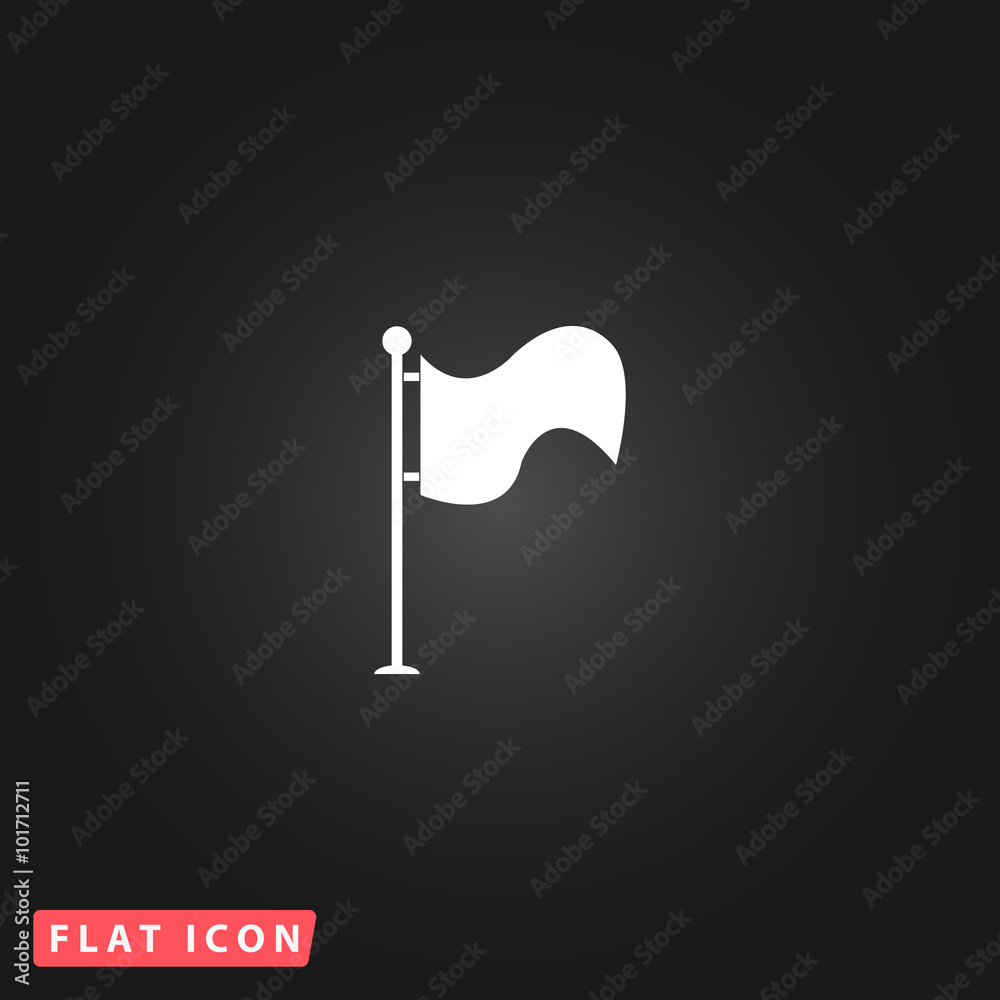 Flag icon. Location marker symbol. Flat design style. Flag icon. Location marker symbol. Flat design style.