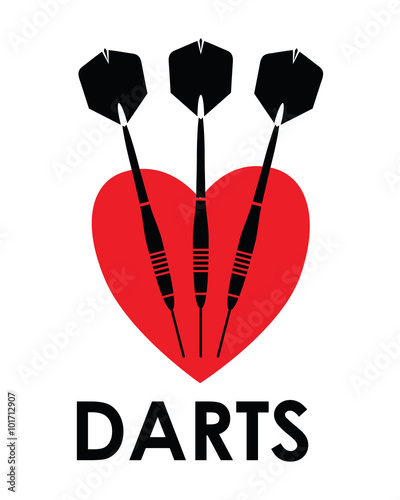 love darts in a heart
