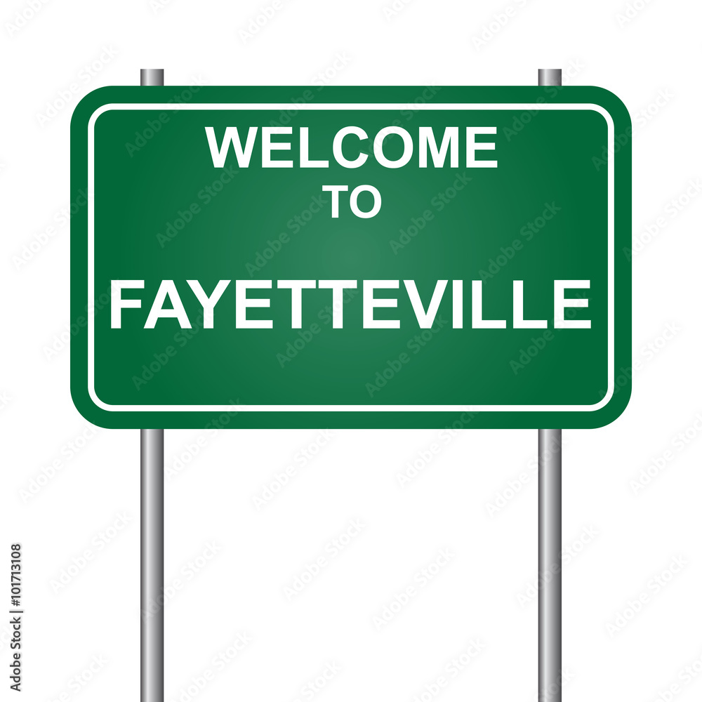 Welcome to Fayetteville, green signal vector Welcome to Fayetteville, green signal vector
