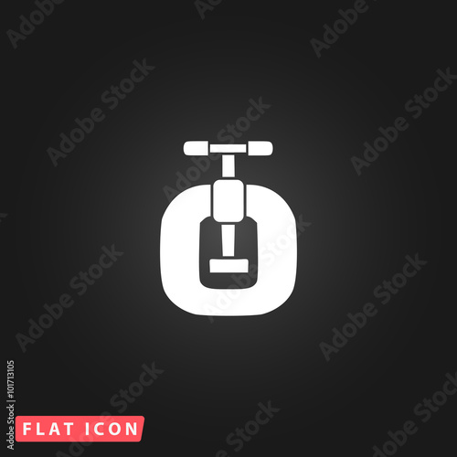 Bench vices flat icon