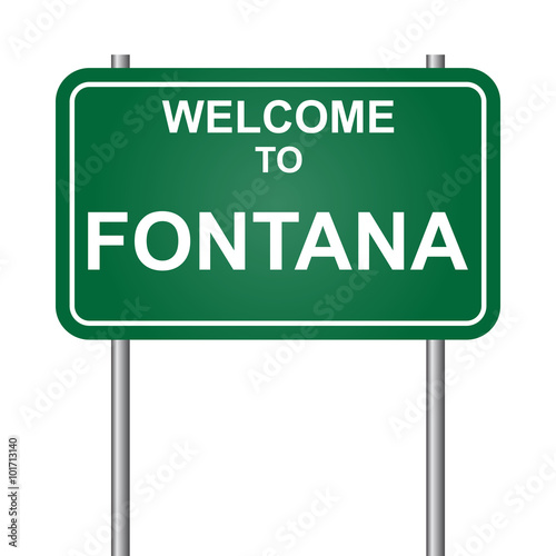 Welcome to Fontana, green signal vector