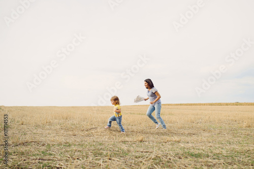 Mother Running after Daughter