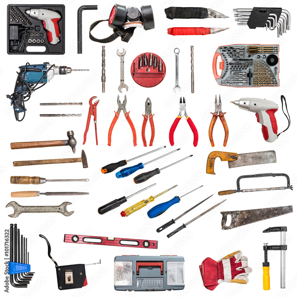 collage with ariety of tools