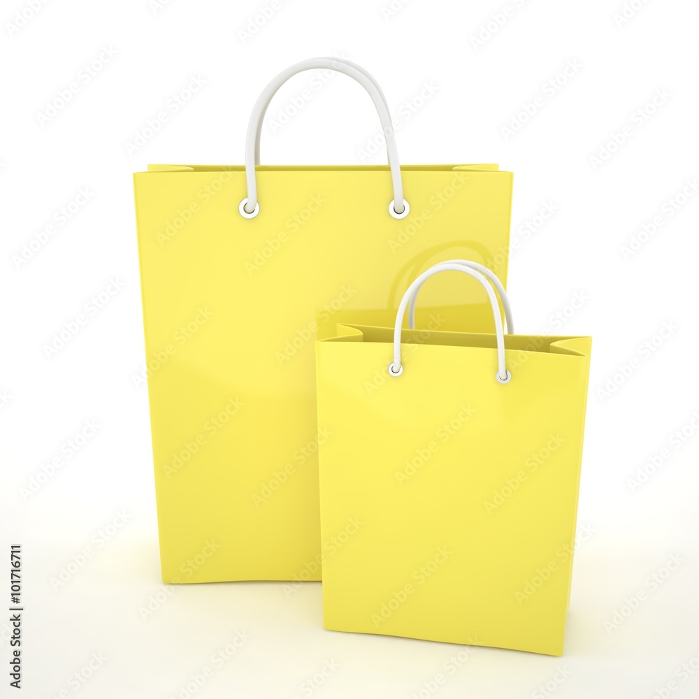 Paper Shopping Bags isolated on white background Paper Shopping Bags isolated on white background