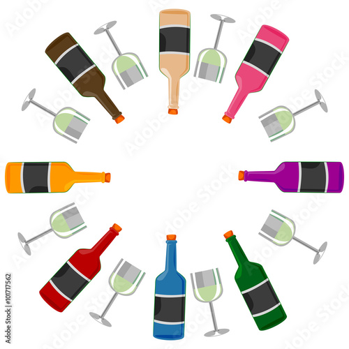 Illustration of Wine Background