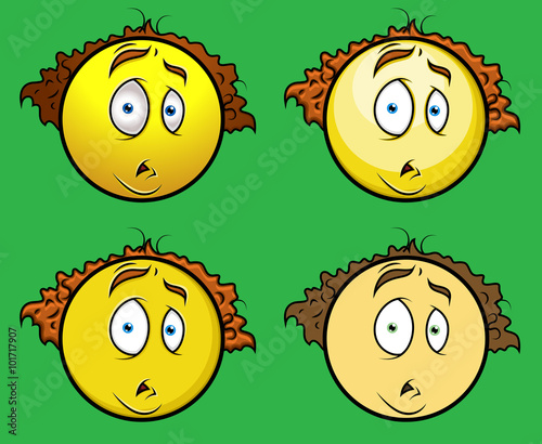 Scared Professor Smiley Set