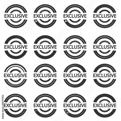 exclusive icon set. concept simple logo vintage  retro  label .vintage style for business and design