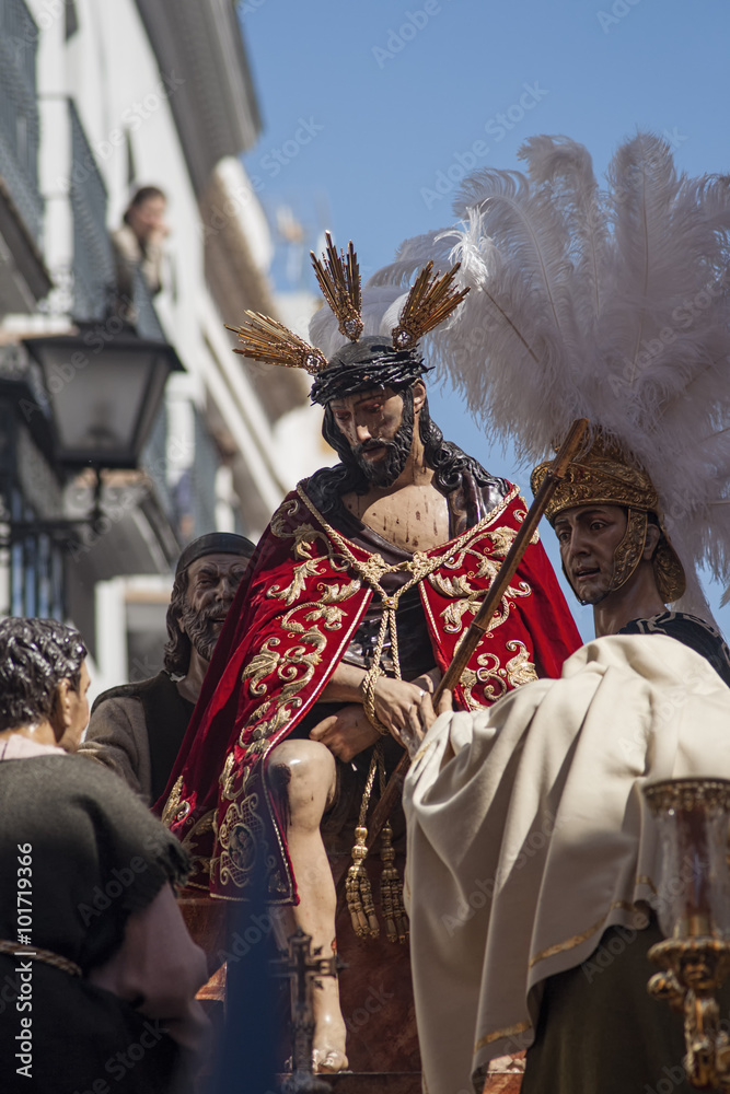 Naklejka premium Hermandad de San Esteban, Semana santa en Sevilla