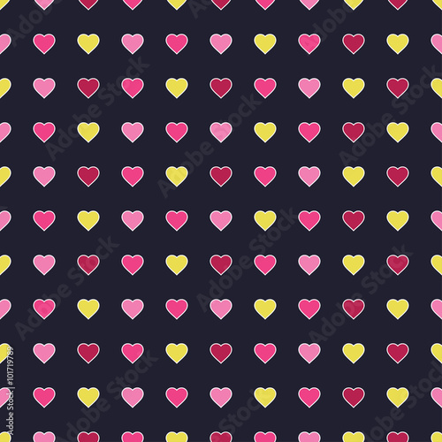 Seamless vector decorative background with hearts. Print. Repeating background. Cloth design, wallpaper.