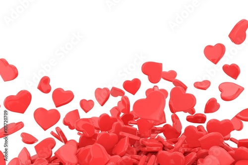 3d background made from many hearts