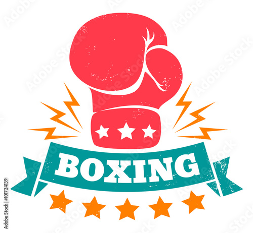 logo for boxing with glove