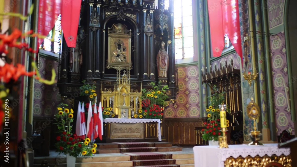 myszyniec-poland-september-15-2015-collegiate-church-of-the-holy