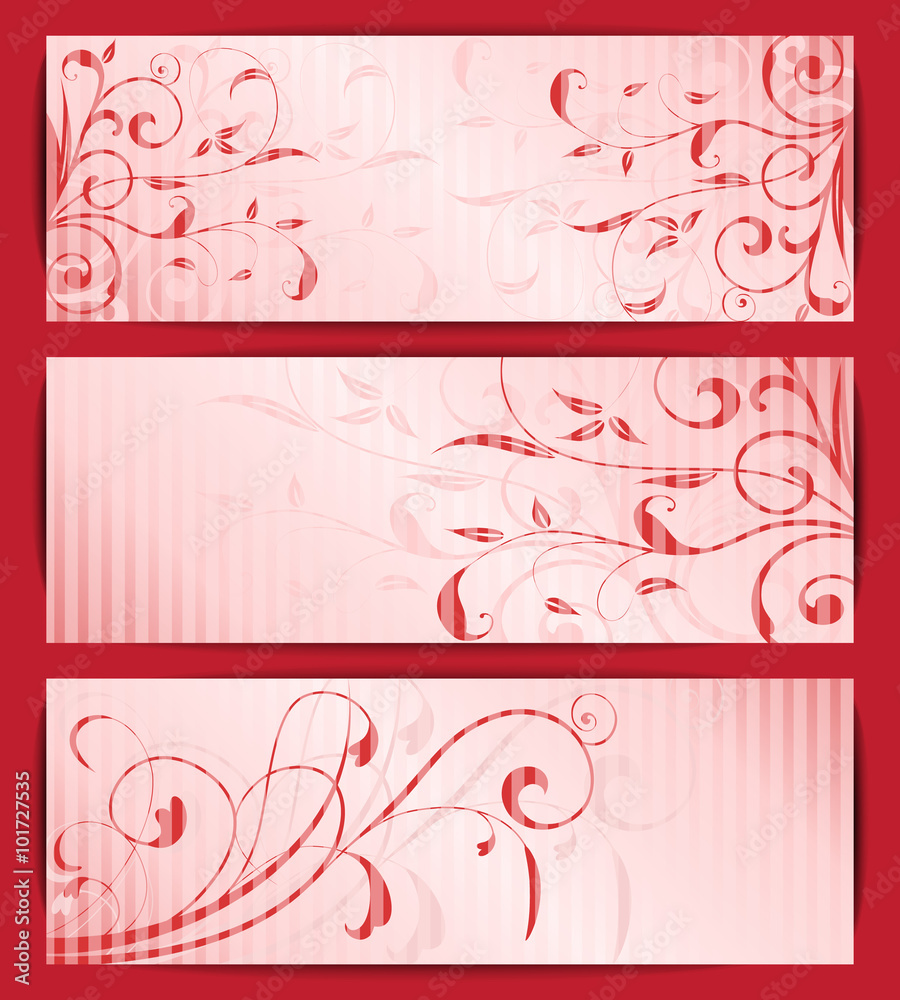 Floral cards for Valentine's day - backgrounds
