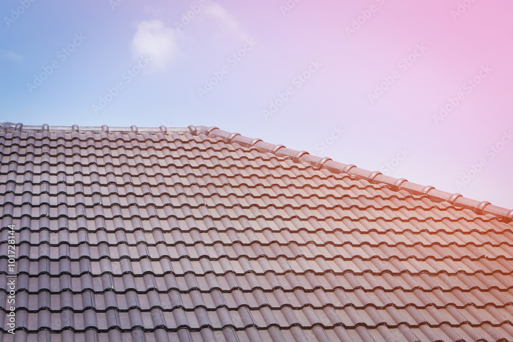 roof tile on residential building