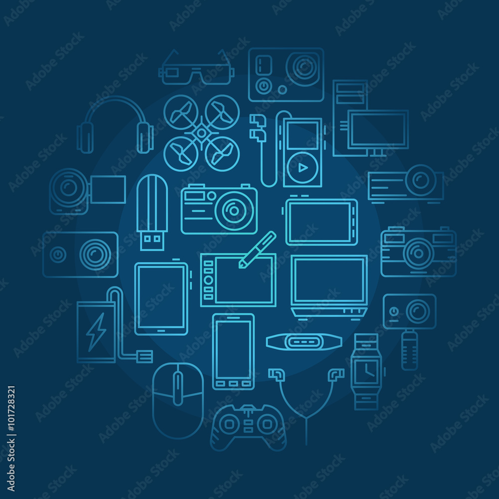 Electronics vector illustration Electronics vector illustration