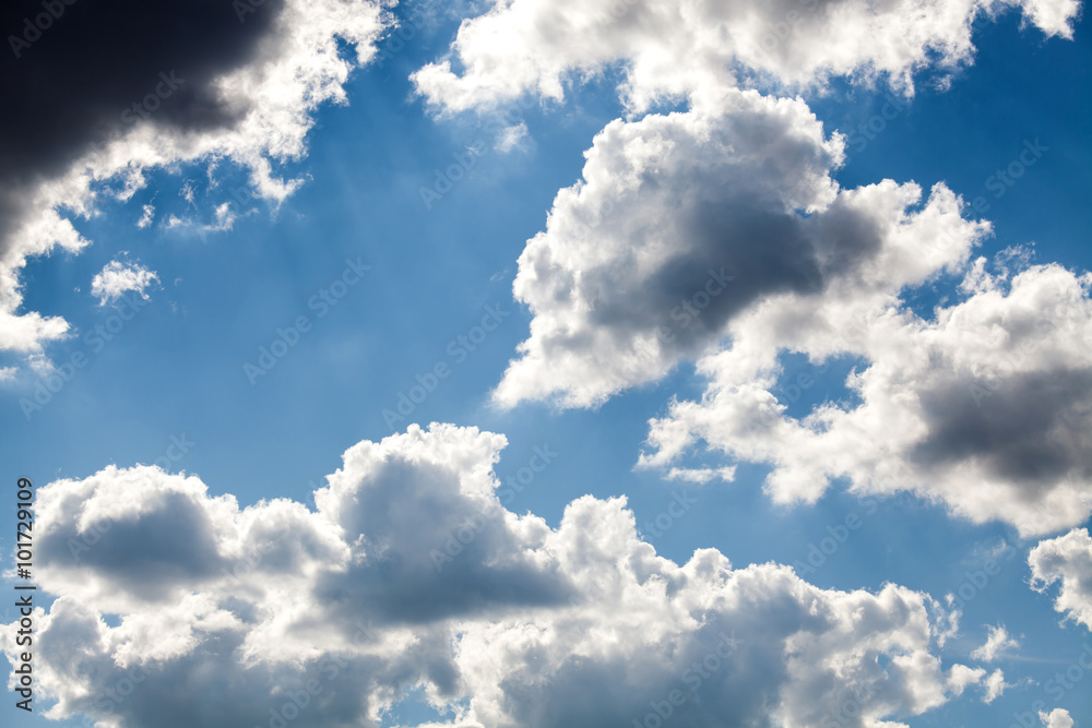 Obraz premium colorful dramatic sky with cloud at sunset