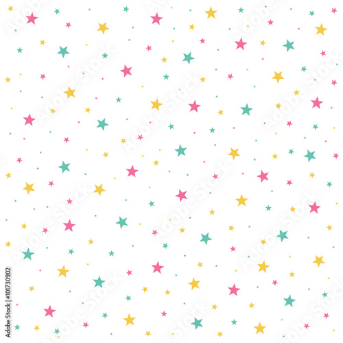 Colored star seamless pattern