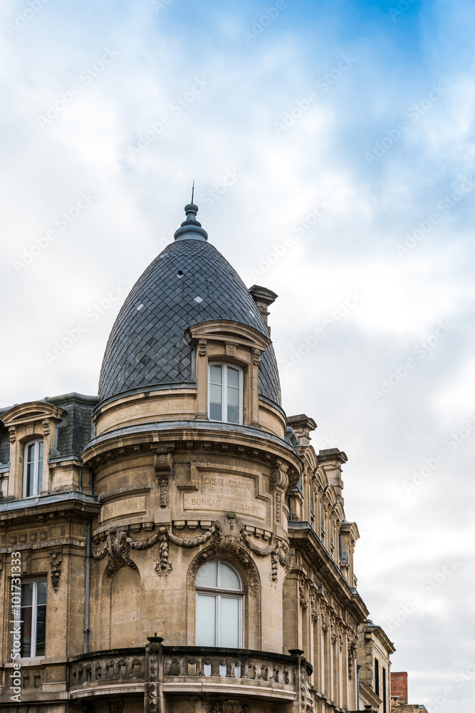 Street view of old town in bordeaux city, France