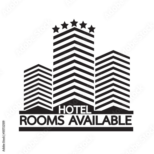 Hotel Rooms Available icon Illustration design