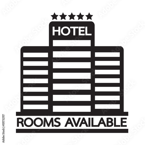 Hotel Rooms Available icon Illustration design