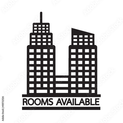 Hotel Rooms Available icon Illustration design © IconWeb