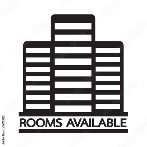 Hotel Rooms Available icon Illustration design