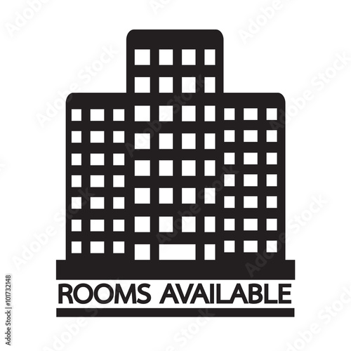 Hotel Rooms Available icon Illustration design