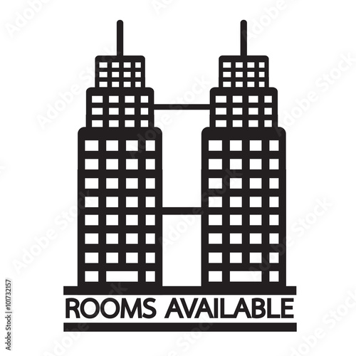 Hotel Rooms Available icon Illustration design