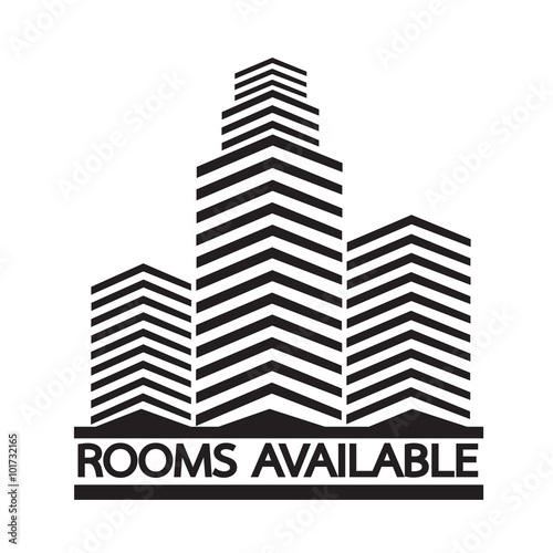 Hotel Rooms Available icon Illustration design